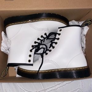 Dr. Martens Boots, White, Size 6